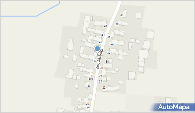 Zalesie Śląskie, św. Jadwigi, 39a, mapa Zalesie Śląskie