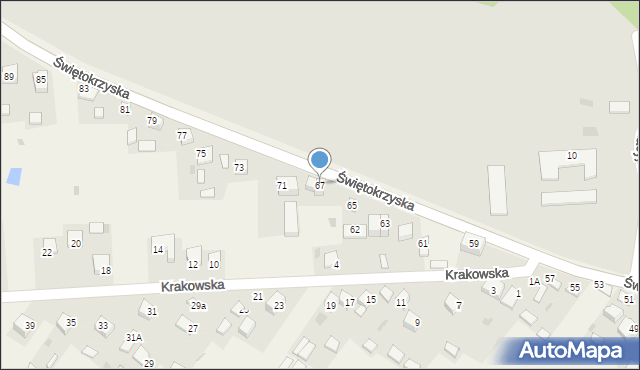 Zbludowice, Świętokrzyska, 67, mapa Zbludowice