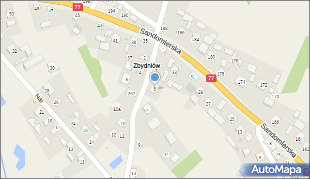 Zbydniów, Świerkowa, 5, mapa Zbydniów