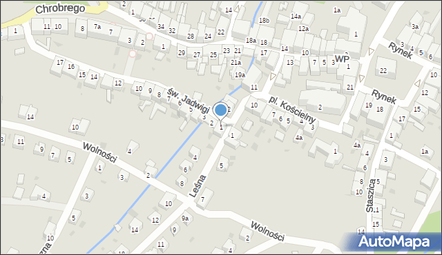 Złoty Stok, św. Jadwigi, 1, mapa Złoty Stok