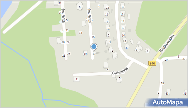 Żywiec, św. Wita, 17, mapa Żywiec