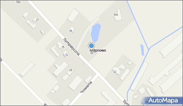 Antonowo, Sympatyczna, 34, mapa Antonowo