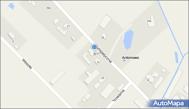 Antonowo, Sympatyczna, 35, mapa Antonowo