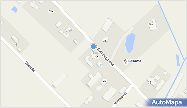 Antonowo, Sympatyczna, 35B, mapa Antonowo