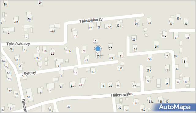 Bielsko-Biała, Syreny, 25, mapa Bielsko-Białej