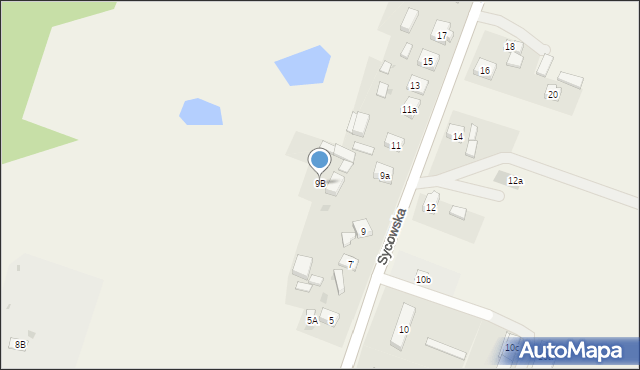 Dziadowa Kłoda, Sycowska, 9B, mapa Dziadowa Kłoda