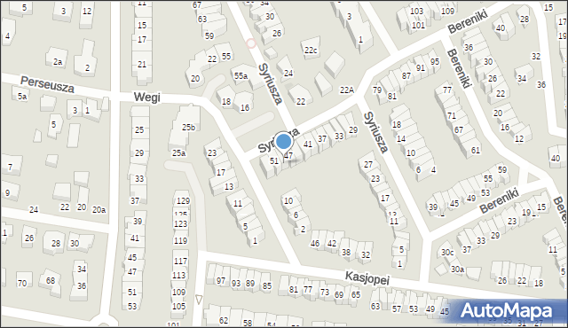 Gdańsk, Syriusza, 49, mapa Gdańska