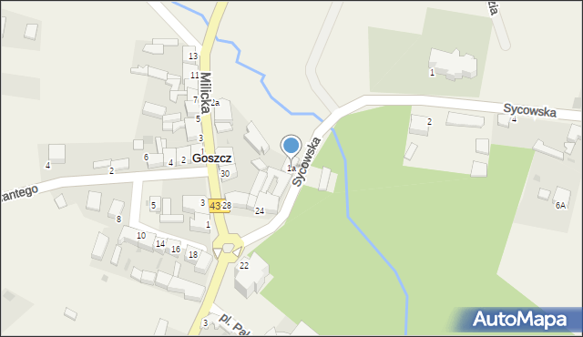 Goszcz, Sycowska, 1a, mapa Goszcz