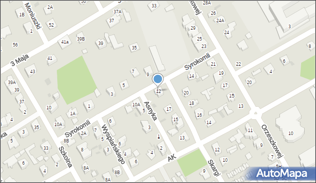 Grodzisk Mazowiecki, Syrokomli Władysława, 12, mapa Grodzisk Mazowiecki