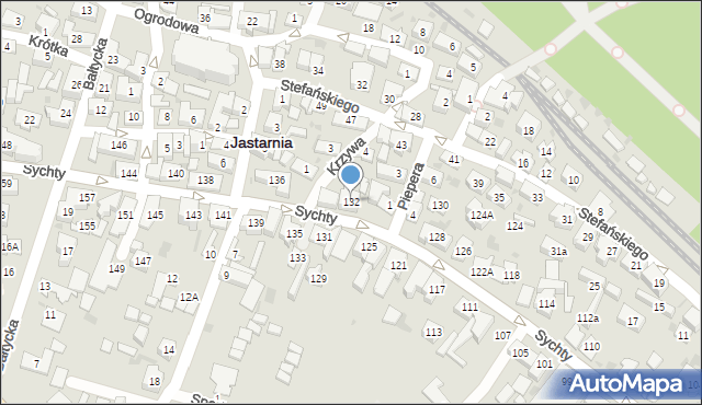 Jastarnia, Sychty Bernarda, ks. dr., 132, mapa Jastarnia