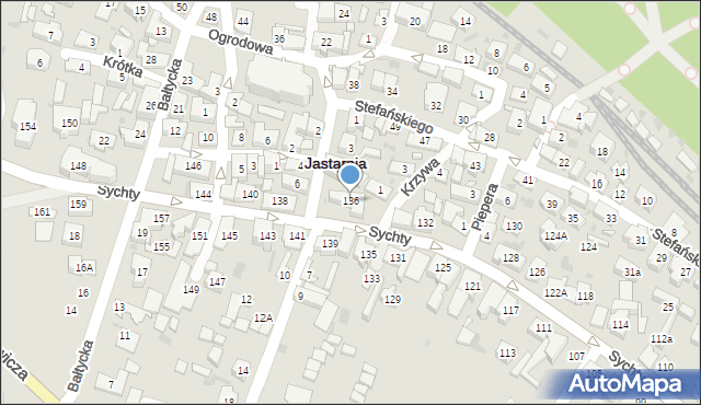 Jastarnia, Sychty Bernarda, ks. dr., 136, mapa Jastarnia