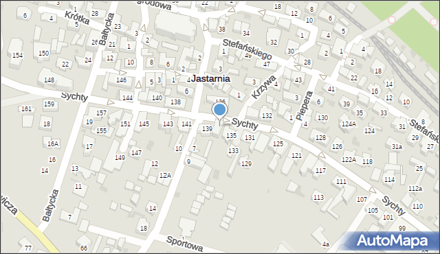 Jastarnia, Sychty Bernarda, ks. dr., 137, mapa Jastarnia