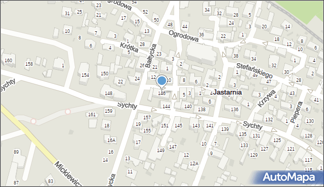 Jastarnia, Sychty Bernarda, ks. dr., 146, mapa Jastarnia