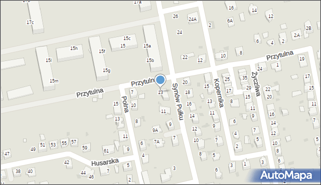 Kędzierzyn-Koźle, Synów Pułku, 13, mapa Kędzierzyna-Koźle
