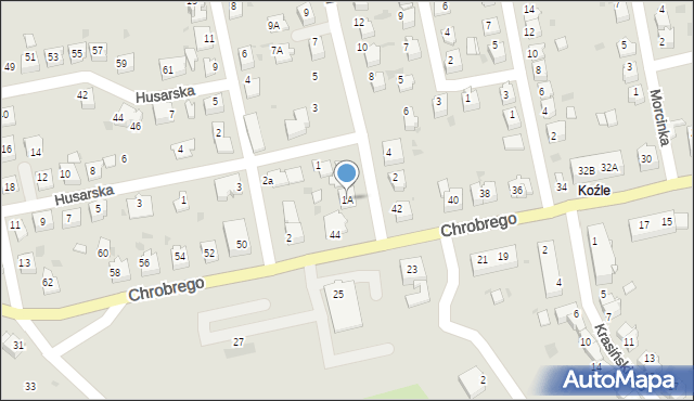 Kędzierzyn-Koźle, Synów Pułku, 1A, mapa Kędzierzyna-Koźle