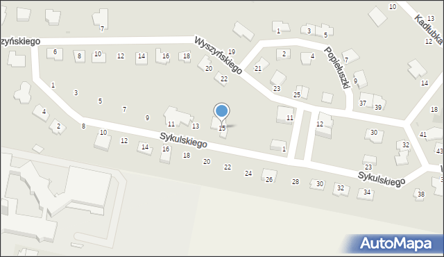 Końskie, Sykulskiego Kazimierza, ks., 15, mapa Końskie