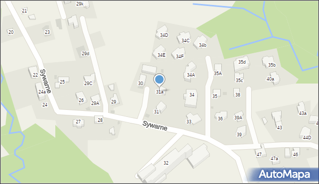 Kościelisko, Sywarne, 31a, mapa Kościelisko