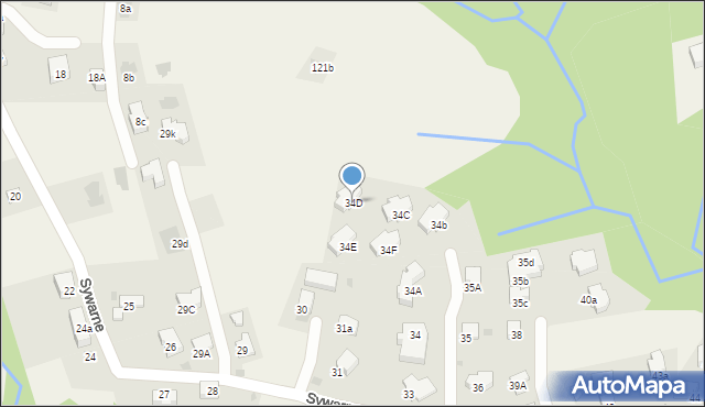 Kościelisko, Sywarne, 34D, mapa Kościelisko