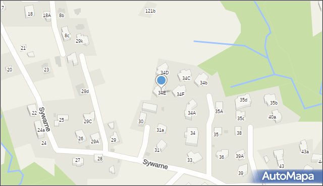 Kościelisko, Sywarne, 34E, mapa Kościelisko