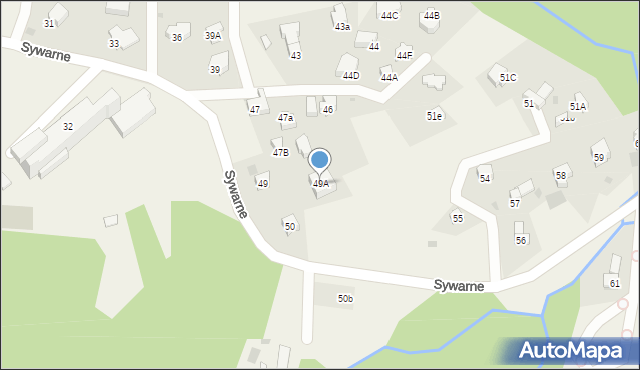 Kościelisko, Sywarne, 49A, mapa Kościelisko