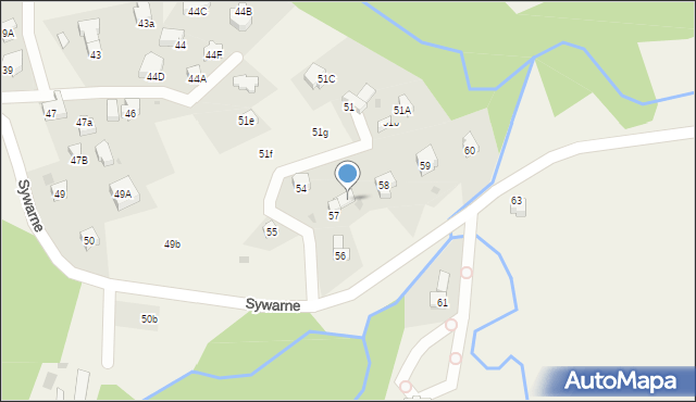 Kościelisko, Sywarne, 57A, mapa Kościelisko