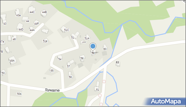 Kościelisko, Sywarne, 59, mapa Kościelisko