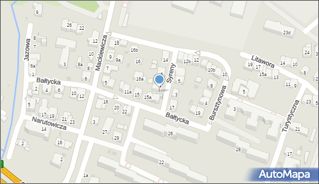 Kraków, Syreny, 2, mapa Krakowa