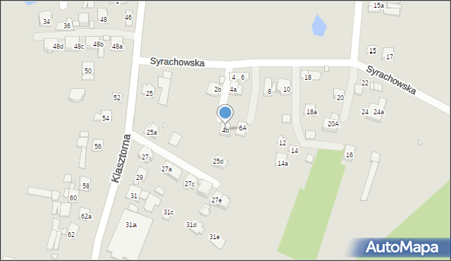 Kraków, Syrachowska, 4b, mapa Krakowa