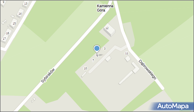 Lubań, Sybiraków, 5, mapa Lubań