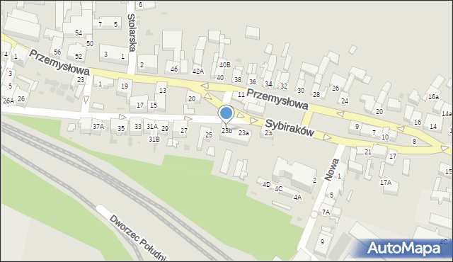 Lubsko, Sybiraków, 23b, mapa Lubsko