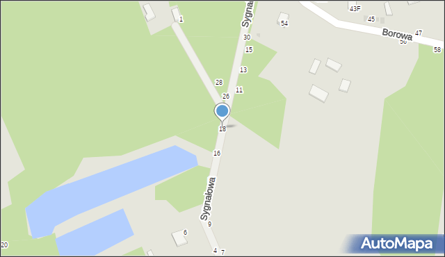 Nowa Dęba, Sygnałowa, 18, mapa Nowa Dęba