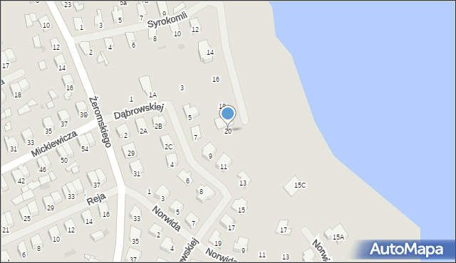 Olecko, Syrokomli, 20, mapa Olecko