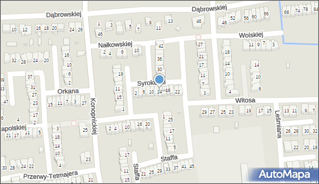 Ostrowiec Świętokrzyski, Syrokomli Władysława, 14, mapa Ostrowiec Świętokrzyski