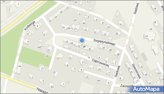 Otrębusy, Sygietyńskiego Tadeusza, 24, mapa Otrębusy