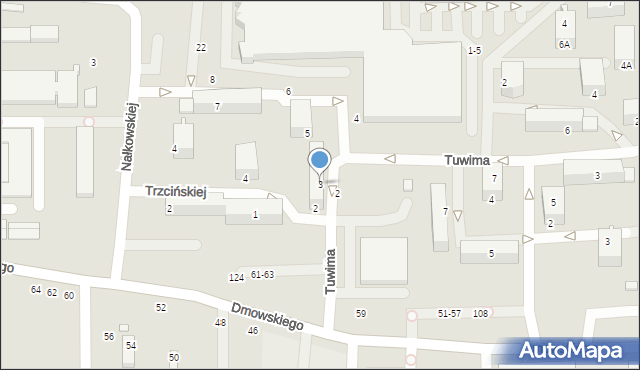 Piotrków Trybunalski, Sygietyńskiego Tadeusza, 3, mapa Piotrków Trybunalski