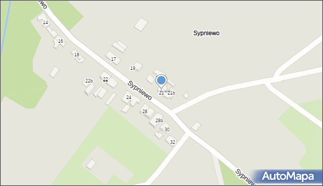 Poznań, Sypniewo, 21, mapa Poznania