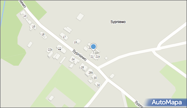 Poznań, Sypniewo, 21a, mapa Poznania