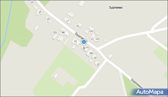 Poznań, Sypniewo, 28, mapa Poznania