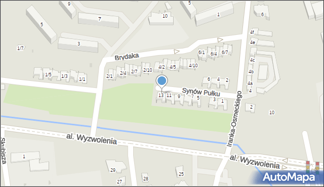 Rzeszów, Synów Pułku, 15, mapa Rzeszów