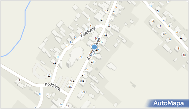 Śliwice, Sychowskiego Stanisława, ks. dr., 21, mapa Śliwice