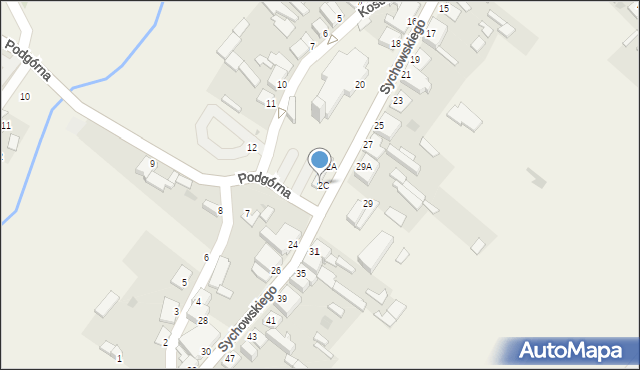 Śliwice, Sychowskiego Stanisława, ks. dr., 22C, mapa Śliwice
