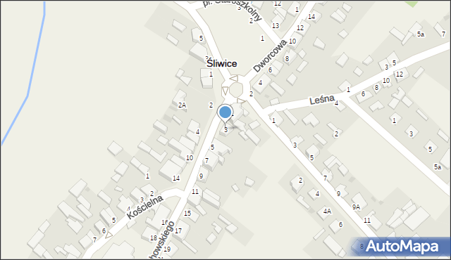 Śliwice, Sychowskiego Stanisława, ks. dr., 3, mapa Śliwice