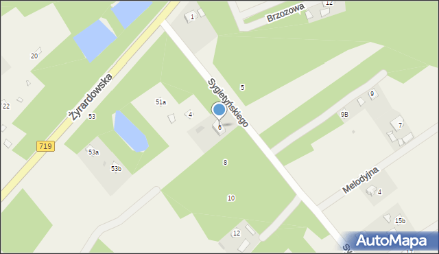 Stare Budy, Sygietyńskiego, 6, mapa Stare Budy