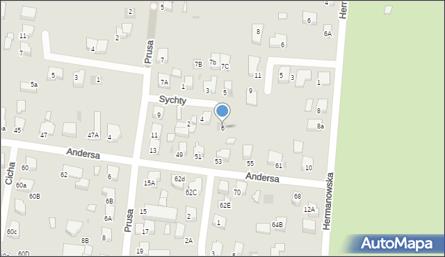 Starogard Gdański, Sychty Bernarda, ks. dr., 6, mapa Starogard Gdański