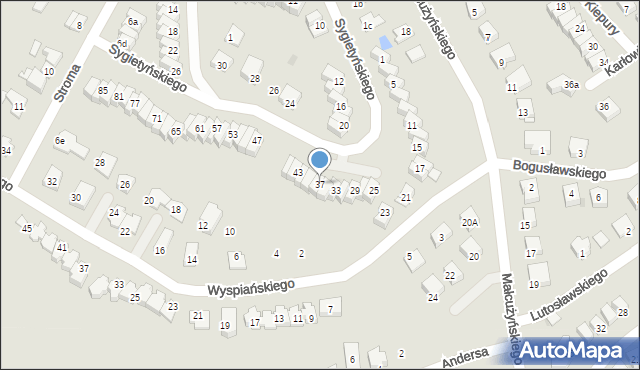 Świecie, Sygietyńskiego, 37, mapa Świecie