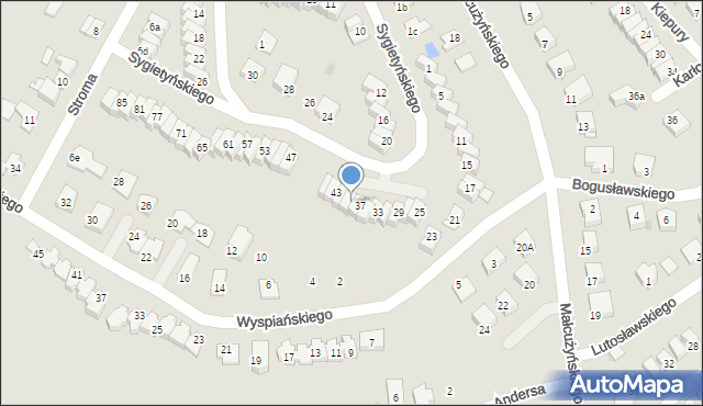 Świecie, Sygietyńskiego, 39, mapa Świecie