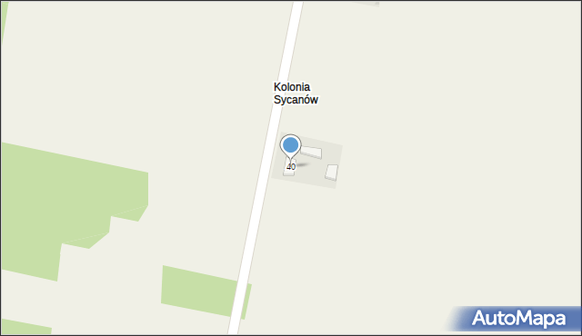 Sycanów, Sycanów, 40, mapa Sycanów