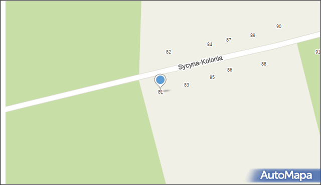 Sycyna-Kolonia, Sycyna-Kolonia, 81, mapa Sycyna-Kolonia
