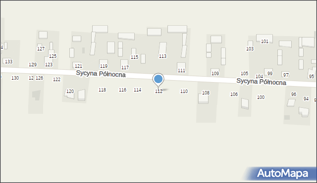 Sycyna Północna, Sycyna Północna, 112, mapa Sycyna Północna