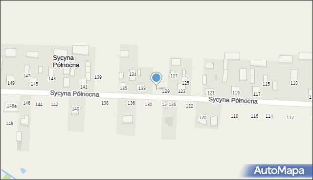 Sycyna Północna, Sycyna Północna, 131, mapa Sycyna Północna